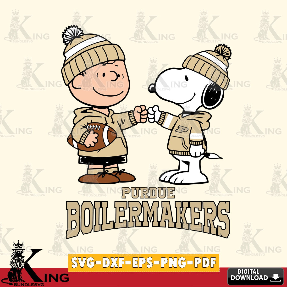 Purdue Boilermakers CharlieBrown Football Fist Bump SVG, Cricut, Cut file , Digital Download , Instant Download, Peanuts svg, NCAA svg, Football svg, Sport svg