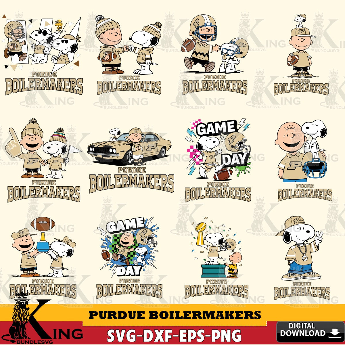 Purdue Boilermakers Peanuts Football NCAA Bundle SVG, Cricut, Cut file , Digital Download , Instant Download, Peanuts svg, NCAA svg, Football svg, Sport svg