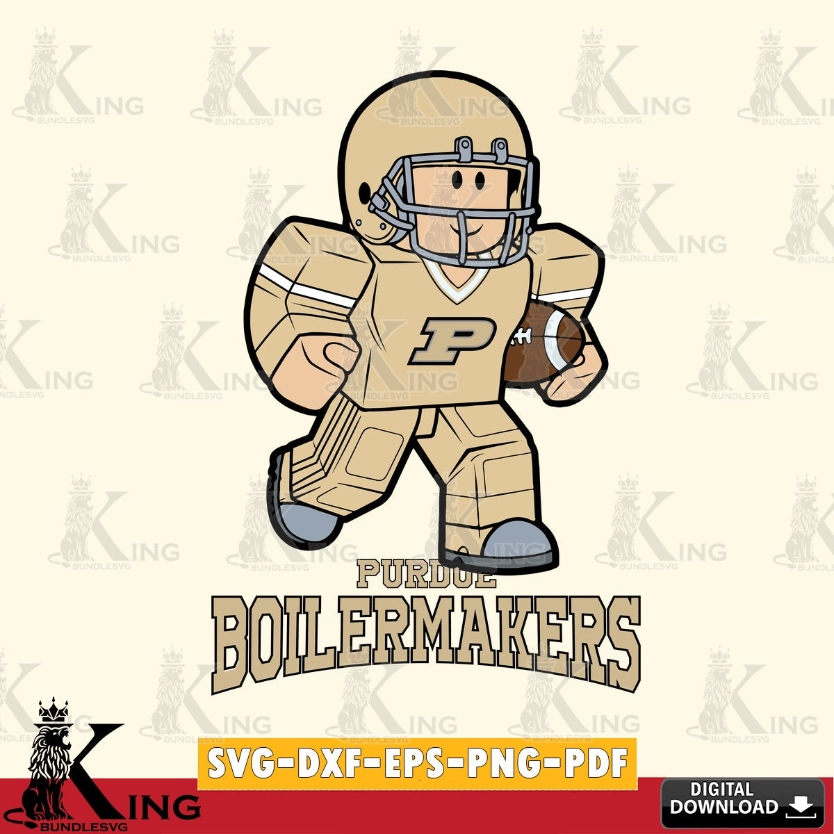 Purdue Boilermakers Roblox Player Rugby SVG file , NCAA Cricut, File cut , Digital Download , PDF File