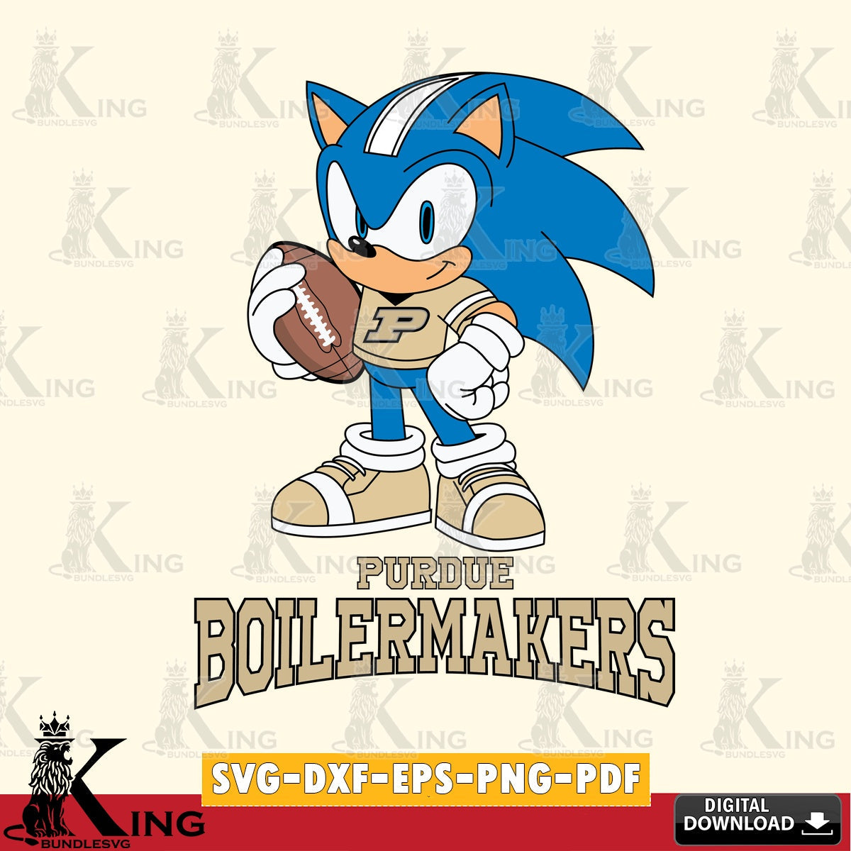 Purdue Boilermakers Sonic Game Day Ready SVG file, Vector , Digital Download , PDF File , Instant Download