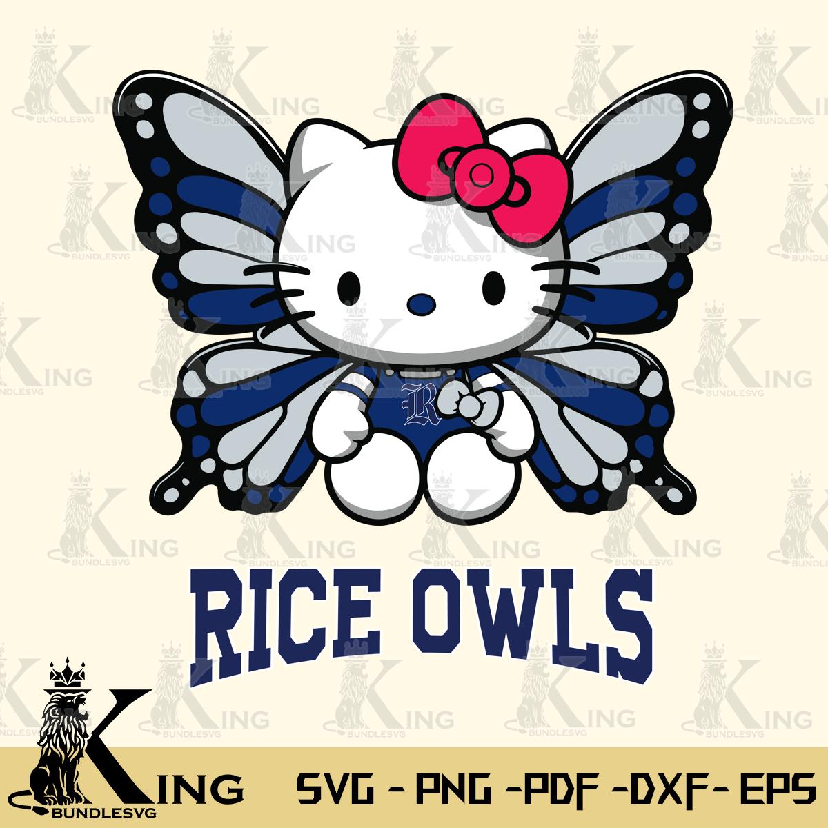 Rice Owls Butterfly Kitty Delight Svg Eps Dxf Png File, Digital Download