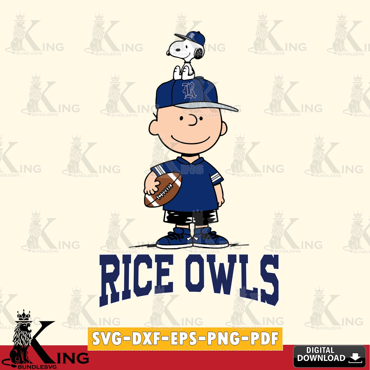 Rice Owls Peanuts Football Rugby SVG, Cricut, Cut file , Digital Download , Instant Download, Peanuts svg, NCAA svg, Football svg, Sport svg