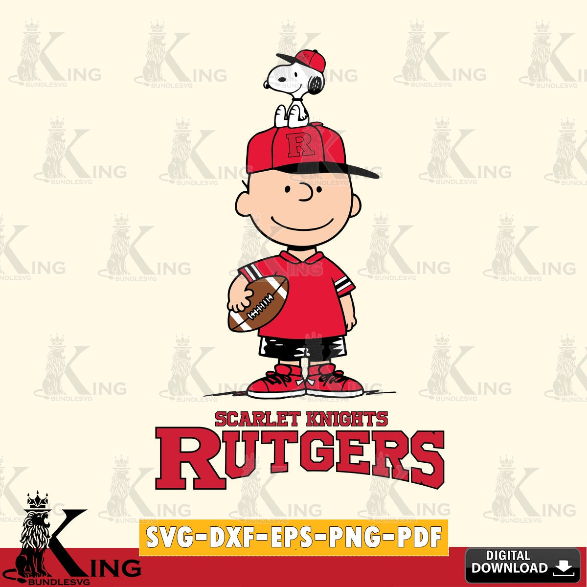 Rutgers Scarlet Knights Peanuts Football Rugby SVG, Cricut, Cut file , Digital Download , Instant Download, Peanuts svg, NCAA svg, Football svg, Sport svg