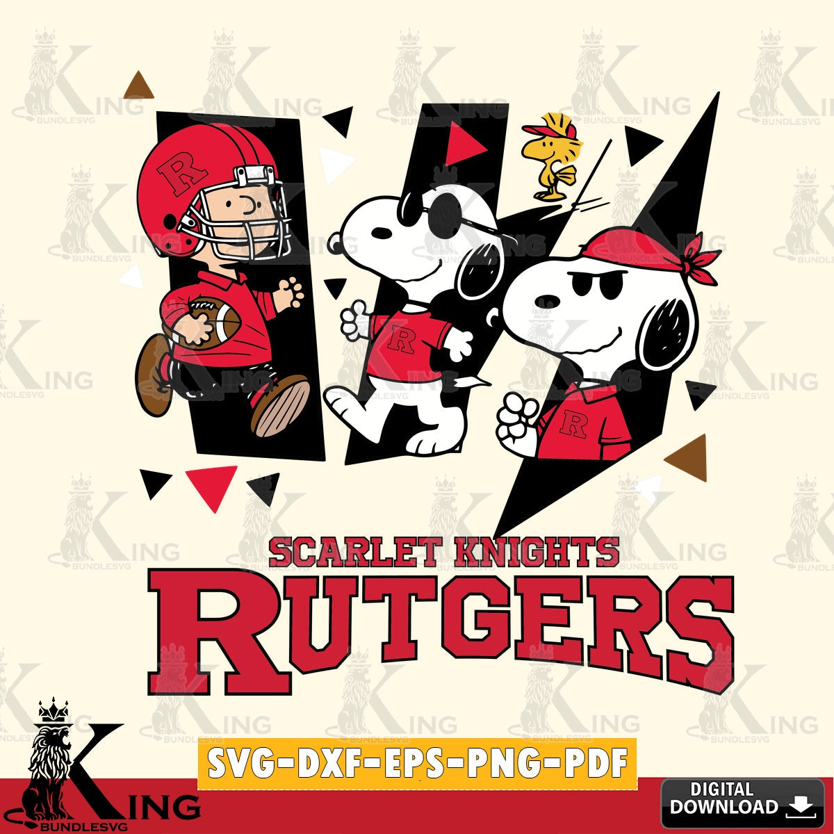 Rutgers Scarlet Knights Peanuts Joe Cool SVG, Cricut, Cut file , Digital Download , Instant Download, Peanuts svg, NCAA svg, Football svg, Sport svg