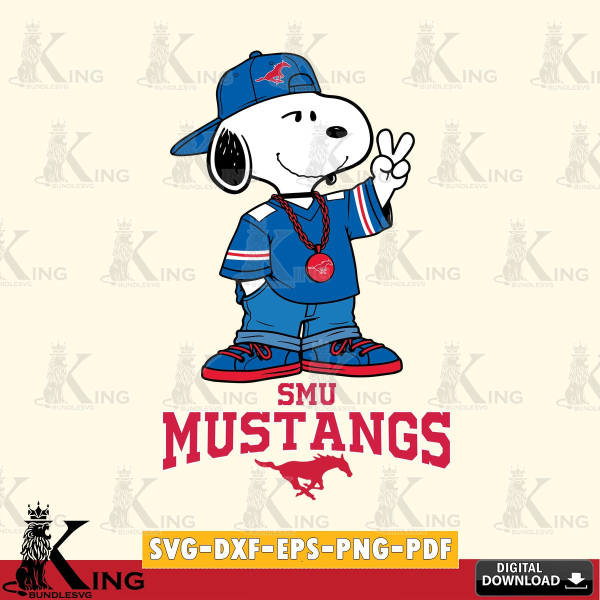 SMU Mustangs Snoopy Say hi SVG, Cricut, Cut file , Digital Download , Instant Download, Peanuts svg, NCAA svg, Football svg, Sport svg