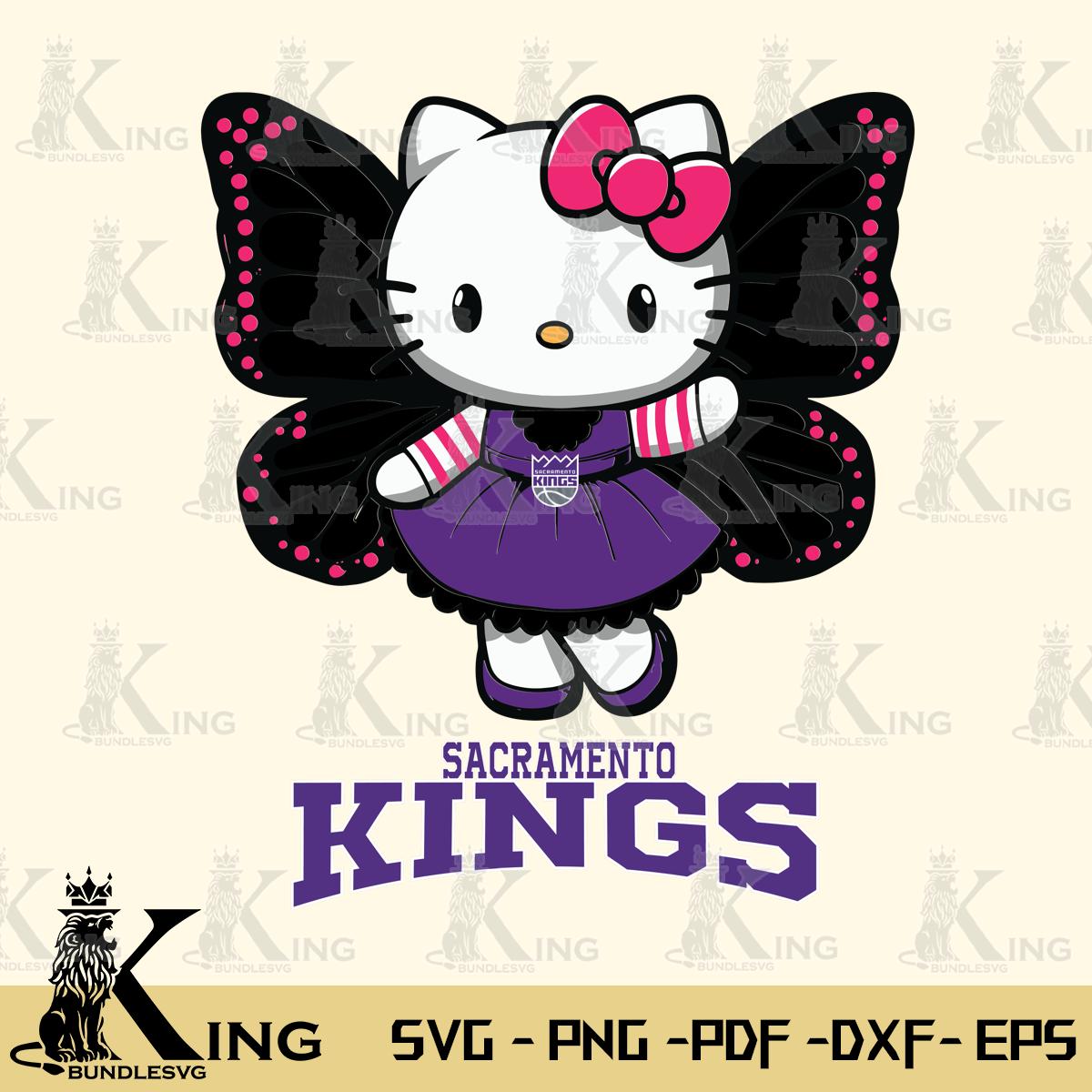 Sacramento Kings Whimsical Kitty Wings Svg Eps Dxf Png File, Digital Download