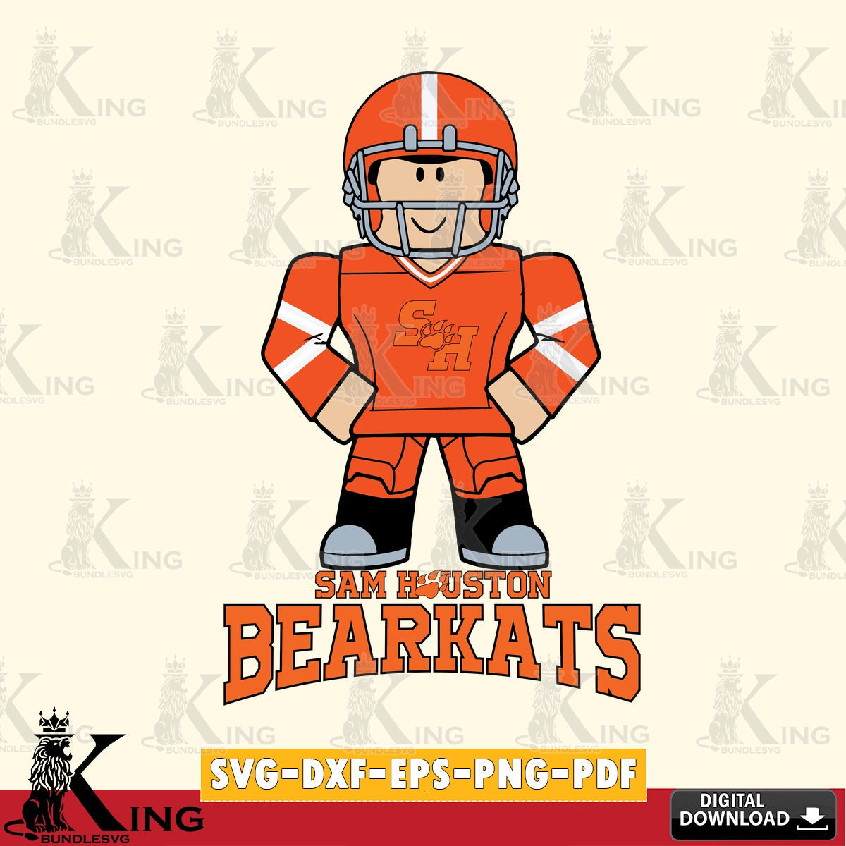 Sam Houston Bearkats Roblox Cool Football SVG file , NCAA Cricut, File cut , Digital Download , PDF File