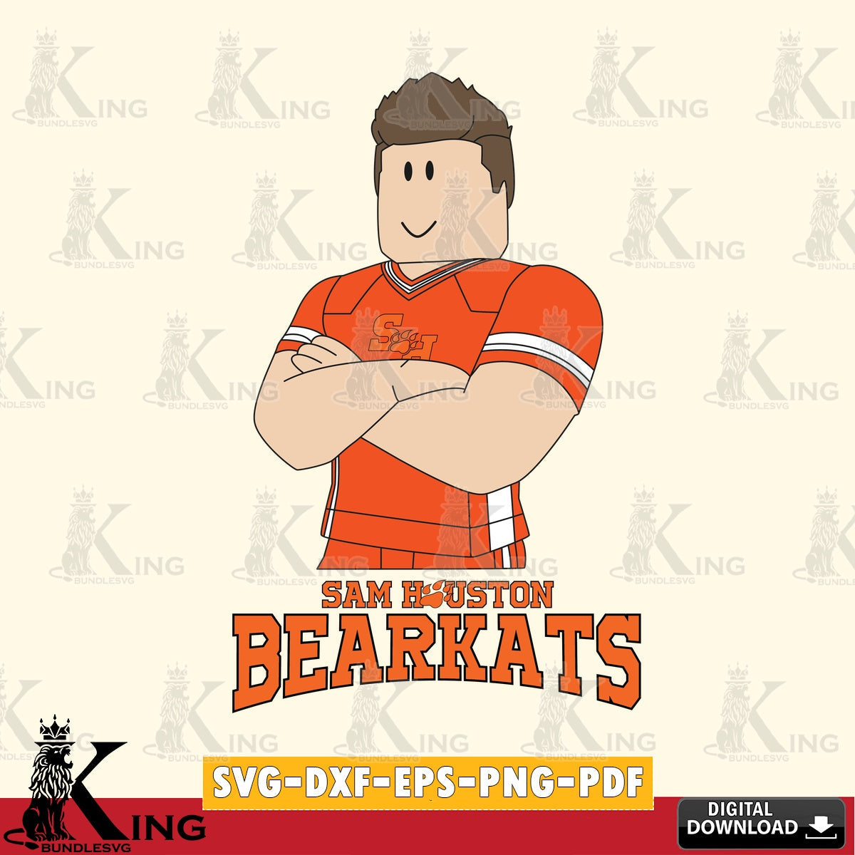 Sam Houston Bearkats Roblox Football SVG file , NCAA Cricut, File cut , Digital Download , PDF File