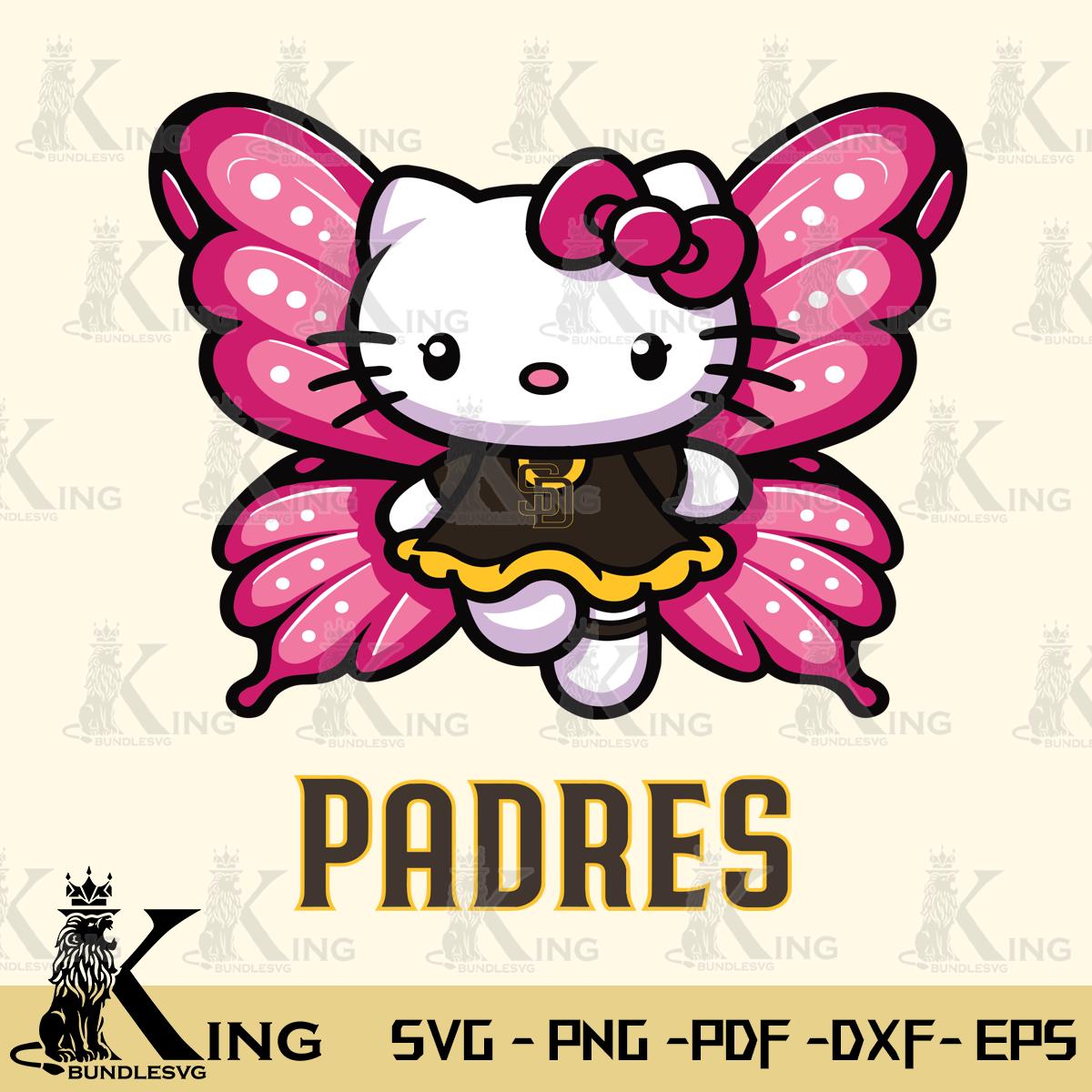 San Diego Padres Hello Kitty Dreamscape Svg Eps Dxf Png File, Digital Download