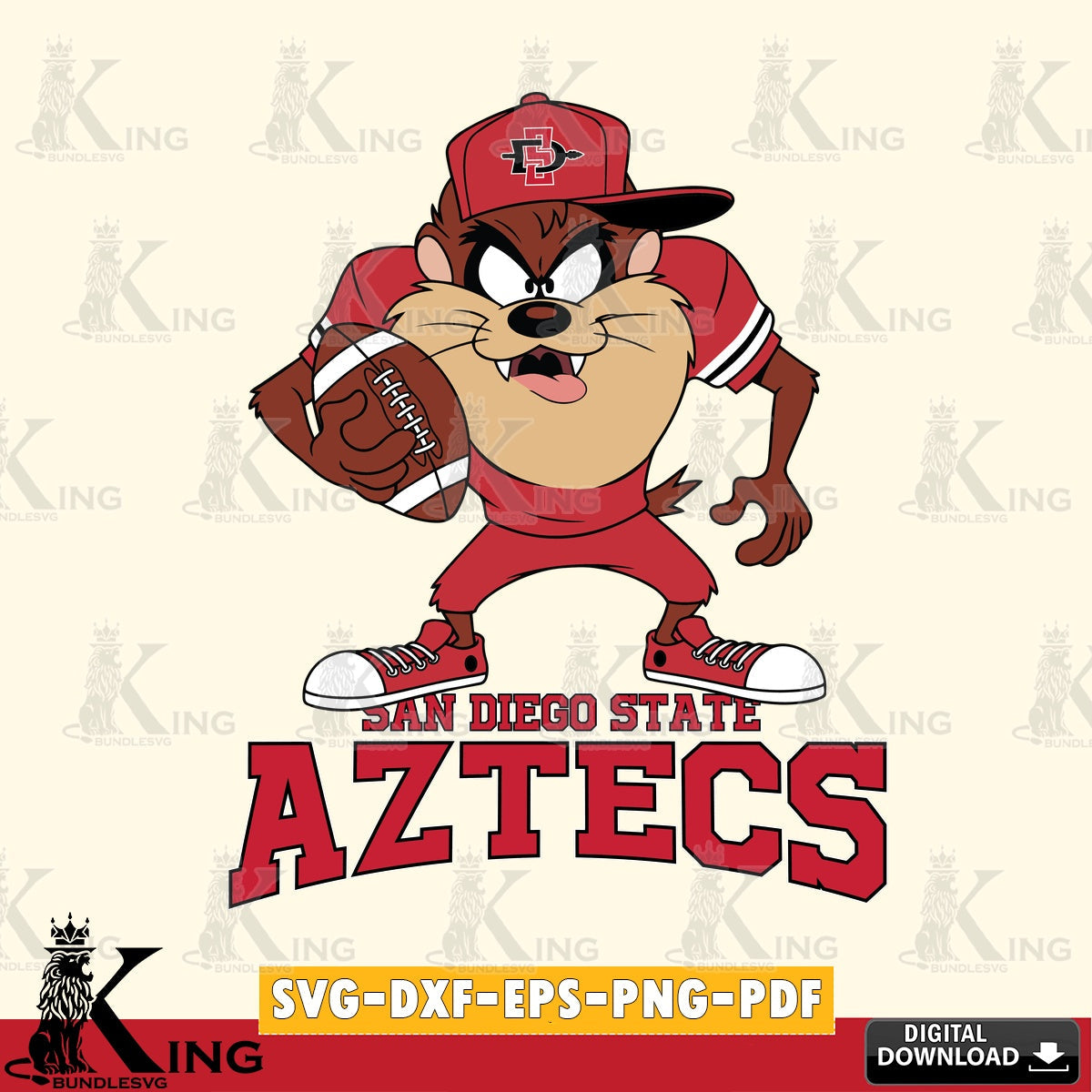 San Diego State Aztecs Đồng phục bóng đá Taz SVG file, Cut file , Digital Download , Instant Download, Taz svg, NCAA svg