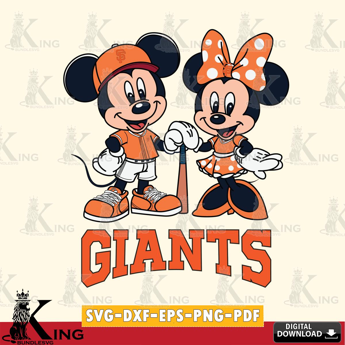 San Francisco Giants Mickey Minnie Mouse Sport SVG File, MLB for Cricut, Silhouette, Digital Download , file cut