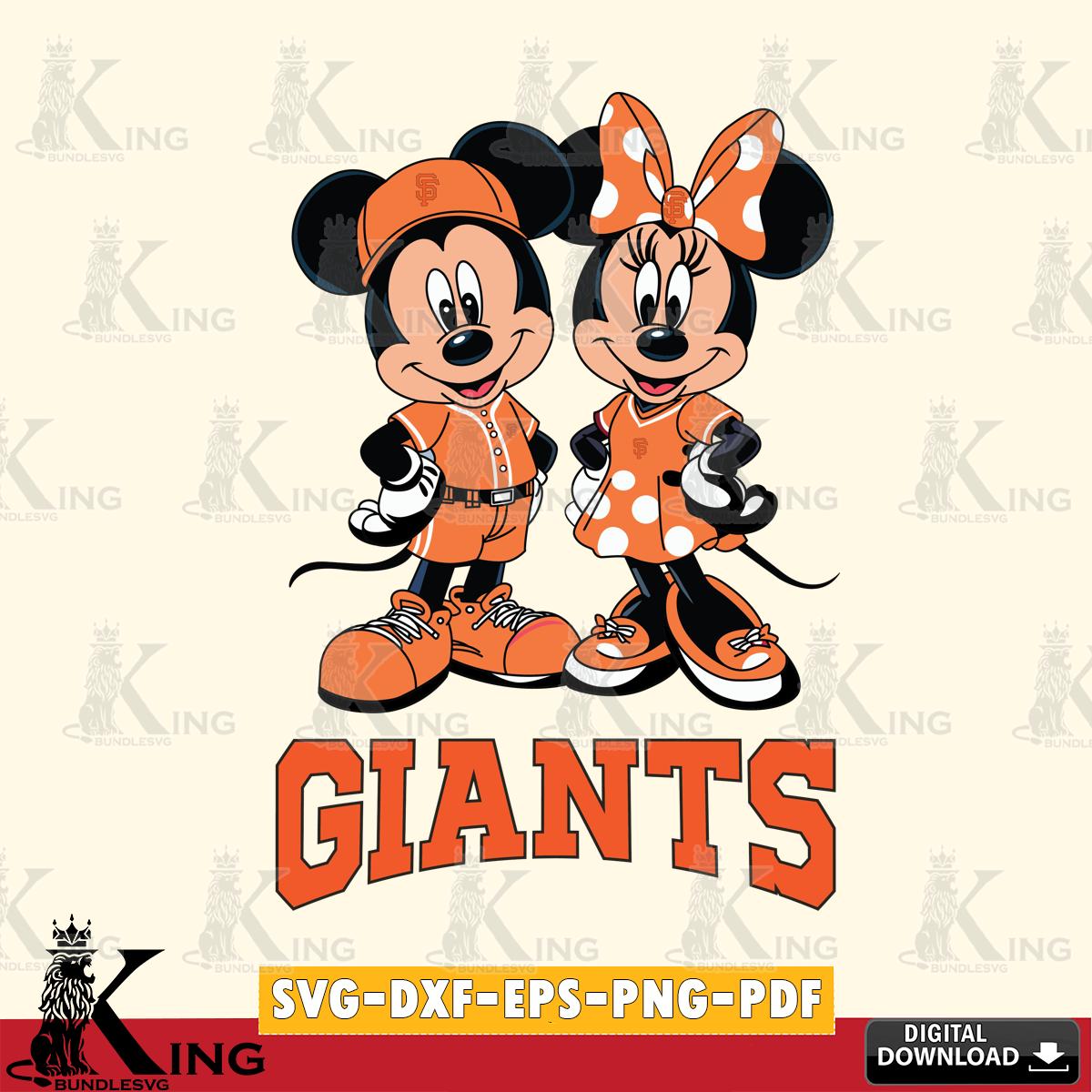 San Francisco Giants Mickey Minnie Mouse couple sport SVG File, MLB for Cricut, Silhouette, Digital Download , file cut