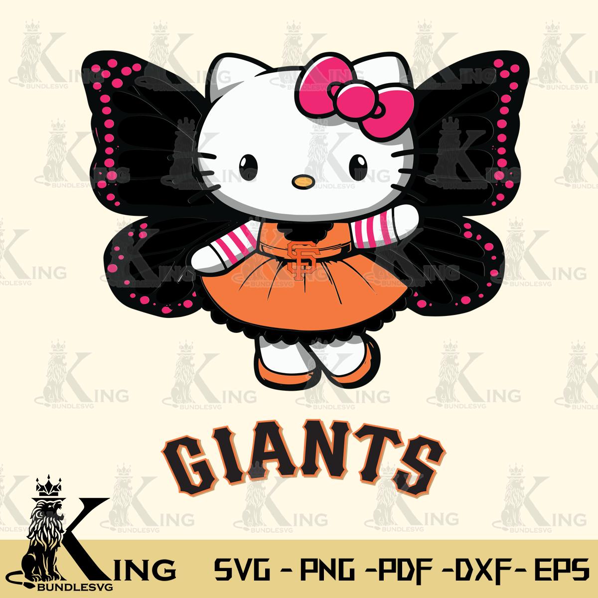 San Francisco Giants Whimsical Kitty Wings Svg Eps Dxf Png File, Digital Download
