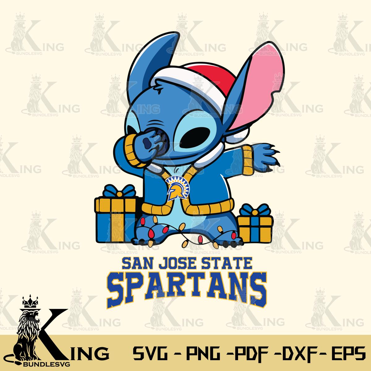 San José State Spartans Stitch Merry Christmas Svg Eps Dxf Png File, Digital Download