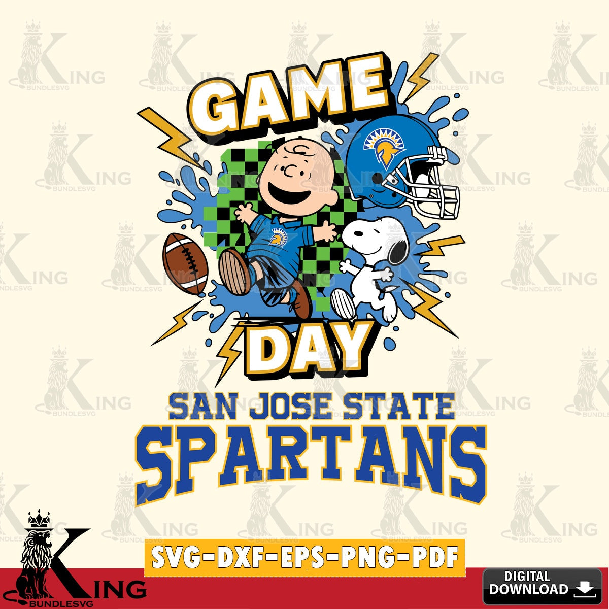 San José State Spartans Game Day Peanuts SVG, Cricut, Cut file , Digital Download , Instant Download, Peanuts svg, NCAA svg, Football svg, Sport svg