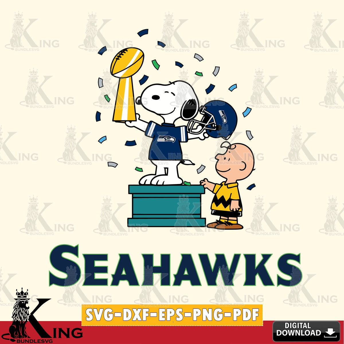 Seattle Seahawks Peanuts Winner Cricut file , Cut file , Digital Download , PDF File , Instant Download