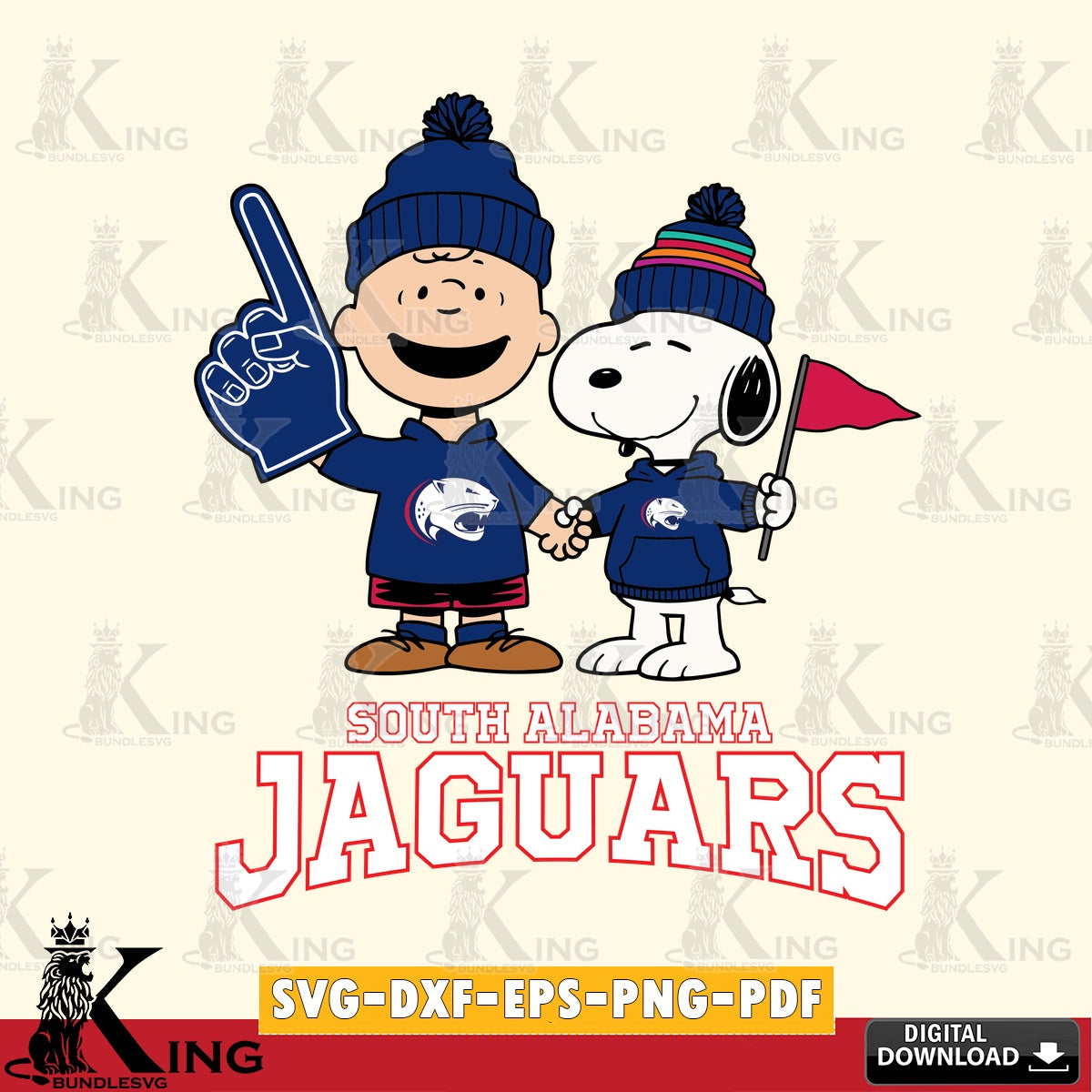 South Alabama Jaguars Peanuts Fan Gear SVG, Cricut, Cut file , Digital Download , Instant Download, Peanuts svg, NCAA svg, Football svg, Sport svg