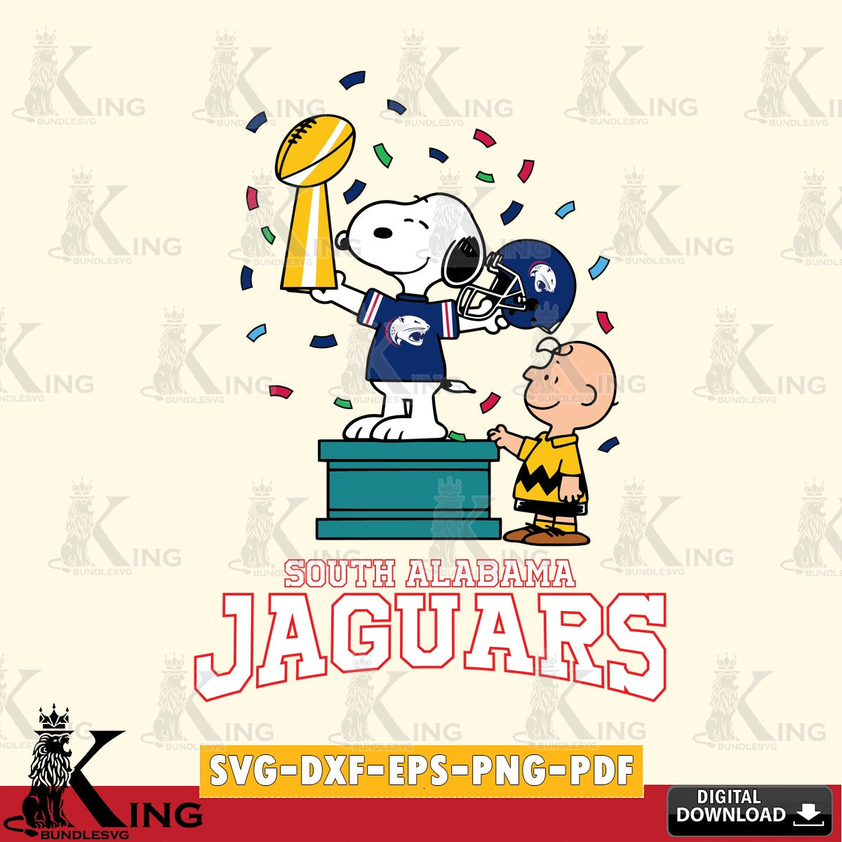 South Alabama Jaguars Peanuts Winner SVG, Cricut, Cut file , Digital Download , Instant Download, Peanuts svg, NCAA svg, Football svg, Sport svg