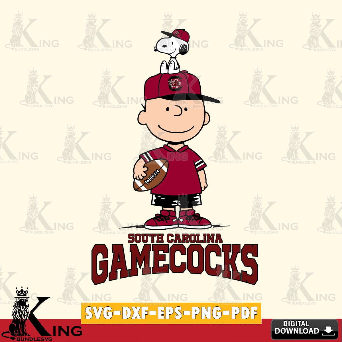 South Carolina Gamecocks Peanuts Football Rugby SVG, Cricut, Cut file , Digital Download , Instant Download, Peanuts svg, NCAA svg, Football svg, Sport svg