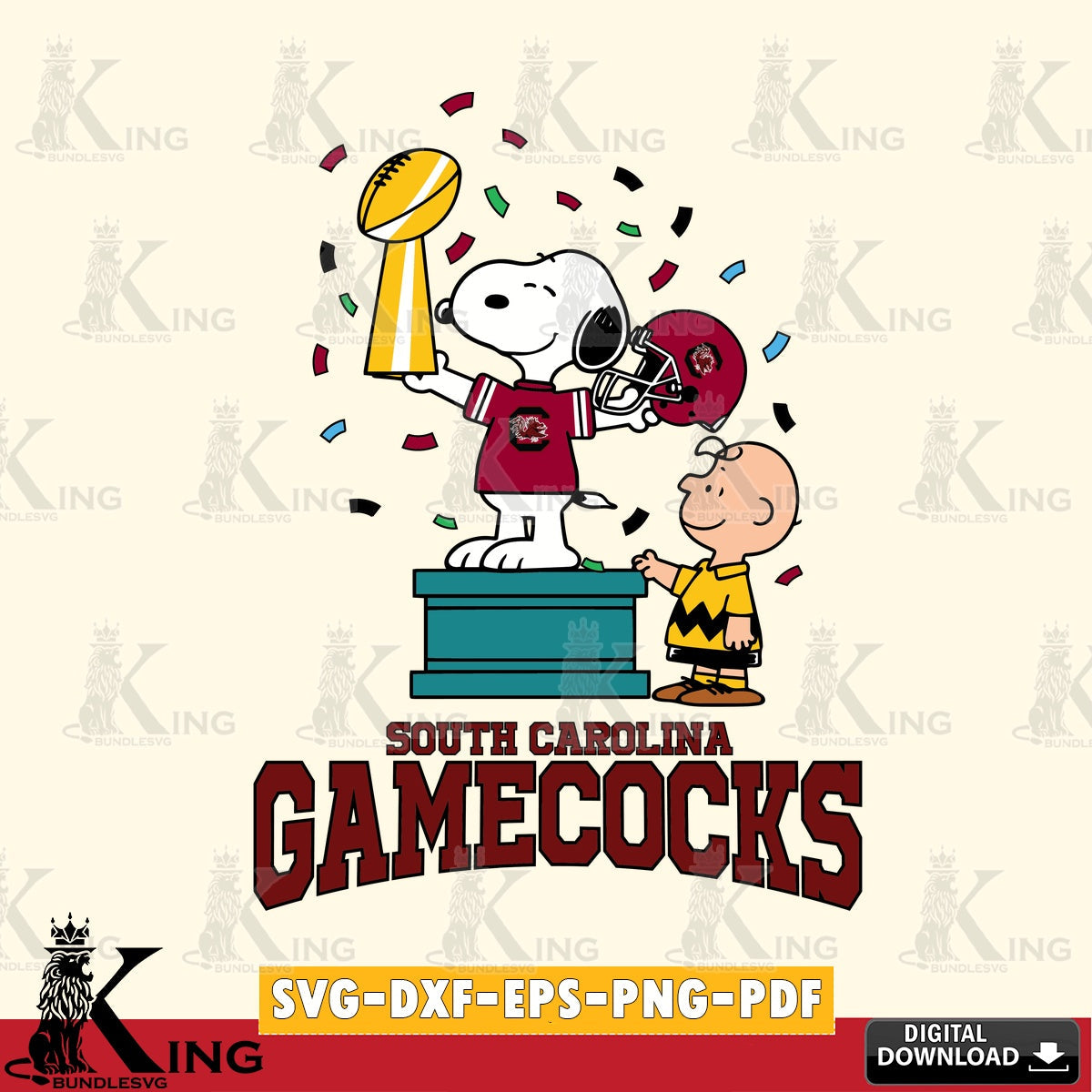 South Carolina Gamecocks Peanuts Winner SVG, Cricut, Cut file , Digital Download , Instant Download, Peanuts svg, NCAA svg, Football svg, Sport svg