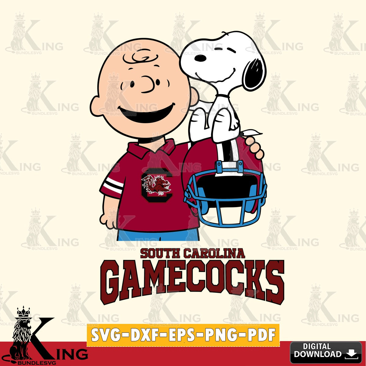 South Carolina Gamecocks Snoopy On Helmet SVG, Cricut, Cut file , Digital Download , Instant Download, Peanuts svg, NCAA svg, Football svg, Sport svg