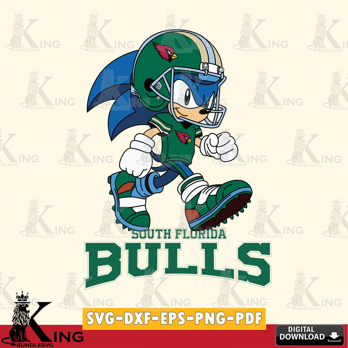 South Florida Bulls Sonic Ready Football SVG file, Vector , Digital Download , PDF File , Instant Download