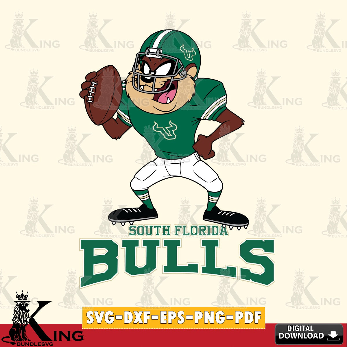 South Florida Bulls Taz Football Player SVG file, Cut file , Digital Download , Instant Download, Taz svg, NCAA svg