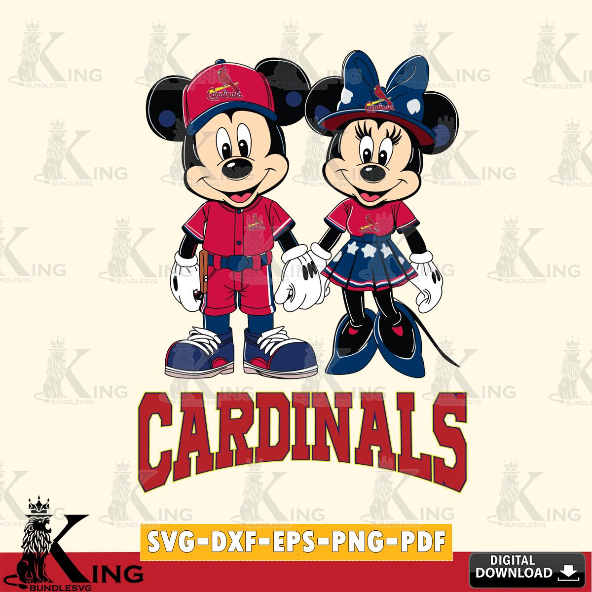 St Louis Cardinals Mickey Minnie Baseball SVG File, MLB for Cricut, Silhouette, Digital Download , file cut