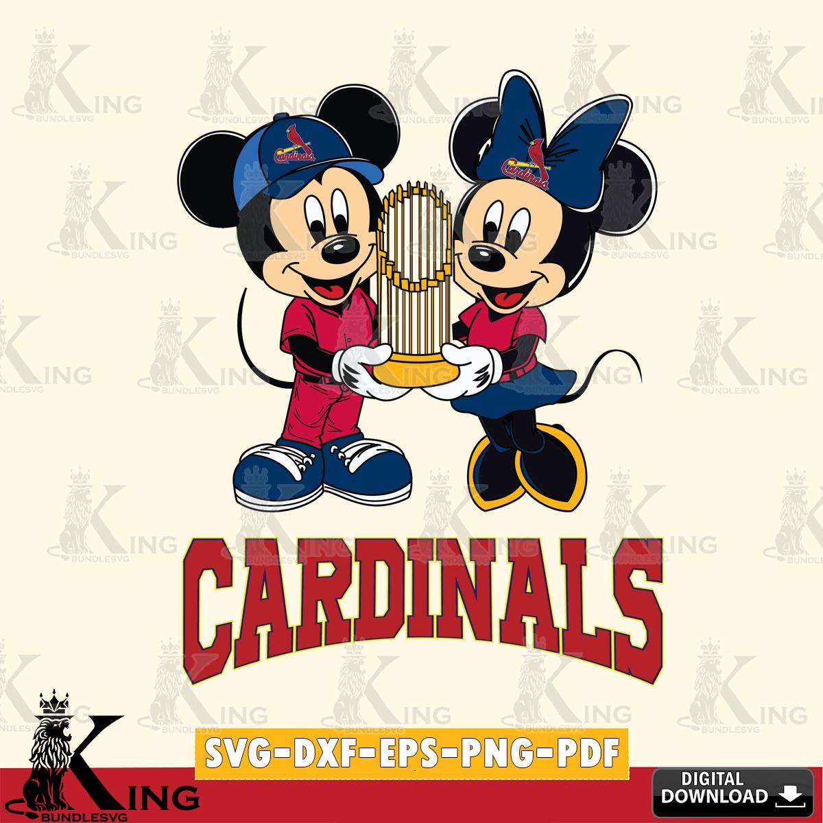 St Louis Cardinals Mickey Minnie Mouse Champions SVG File, MLB for Cricut, Silhouette, Digital Download , file cut