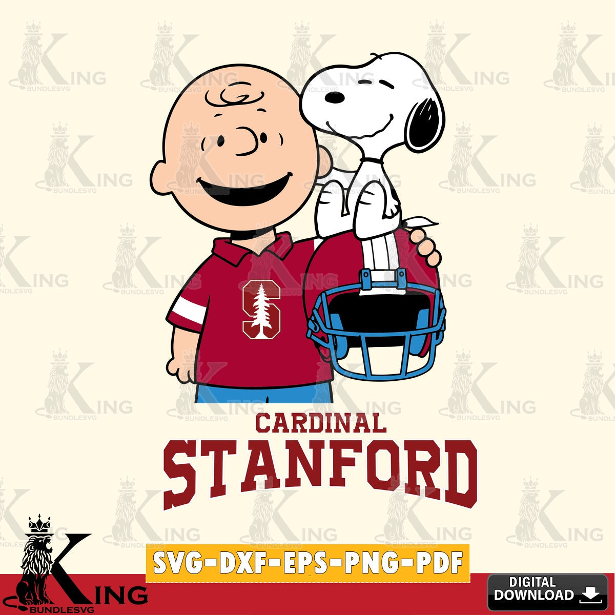 Stanford Cardinal Snoopy On Helmet SVG, Cricut, Cut file , Digital Download , Instant Download, Peanuts svg, NCAA svg, Football svg, Sport svg