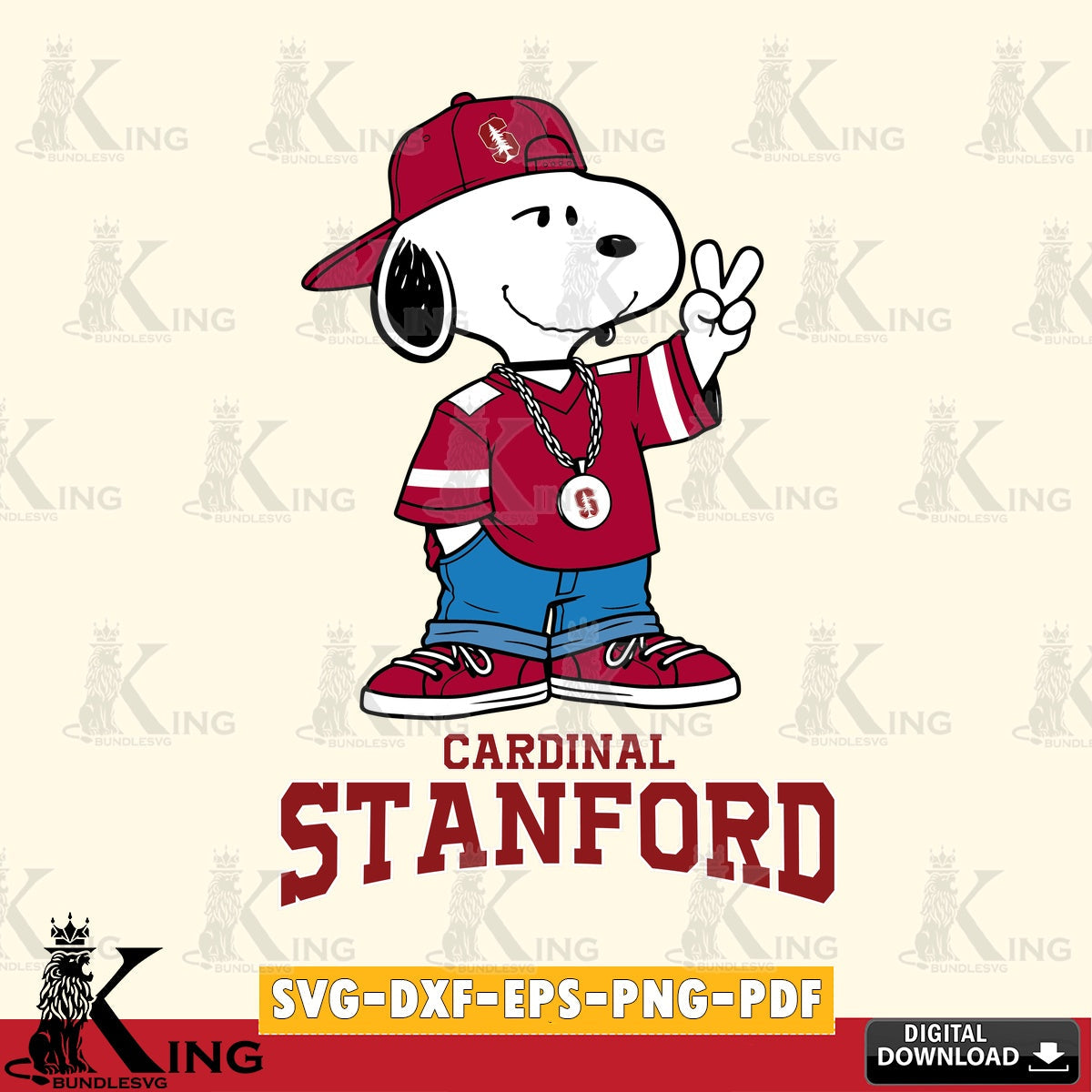 Stanford Cardinal Snoopy Say hi SVG, Cricut, Cut file , Digital Download , Instant Download, Peanuts svg, NCAA svg, Football svg, Sport svg