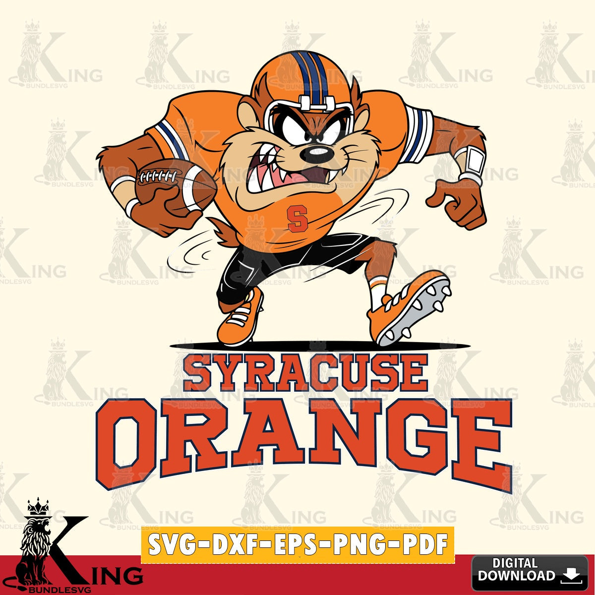 Syracuse Orange Taz Football Helmet SVG file, Cut file , Digital Download , Instant Download, Taz svg, NCAA svg