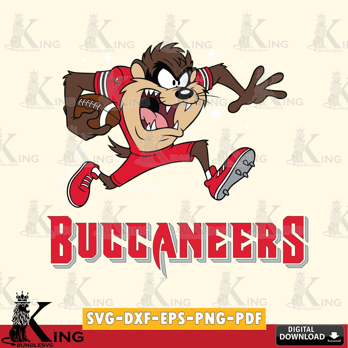Tampa Bay Buccaneers Angry Taz Football Cut file , Digital Download , Instant Download, Looney Tunes svg, Football svg