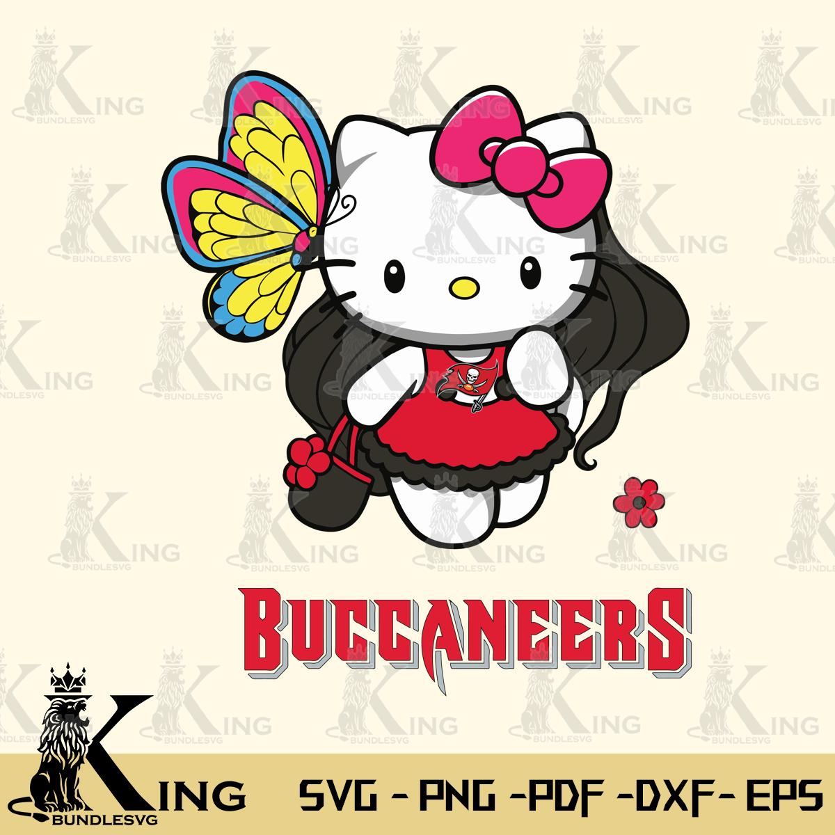 Tampa Bay Buccaneers Kitty Cartoon Svg Eps Dxf Png File, Digital Download