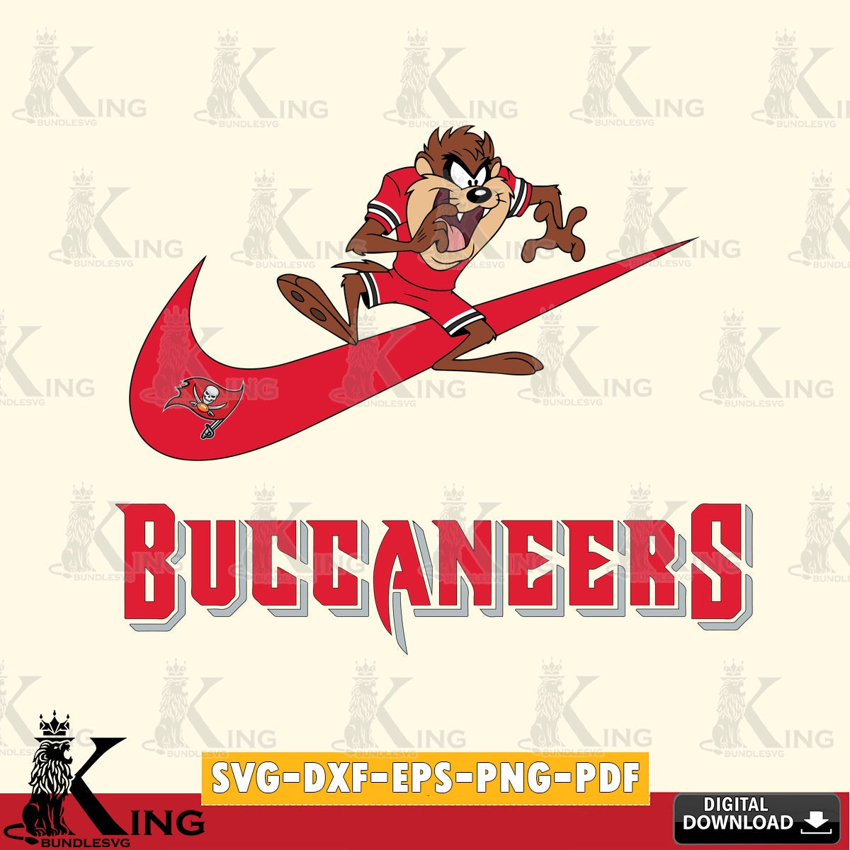 Tampa Bay Buccaneers Taz Football Nike Cut file , Digital Download , Instant Download, Looney Tunes svg, Football svg
