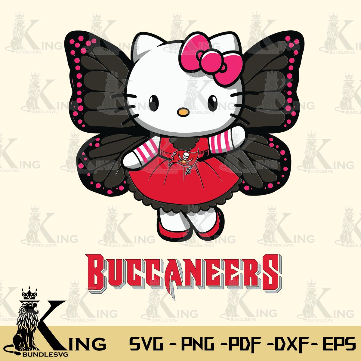 Tampa Bay Buccaneers Whimsical Kitty Wings Svg Eps Dxf Png File, Digital Download