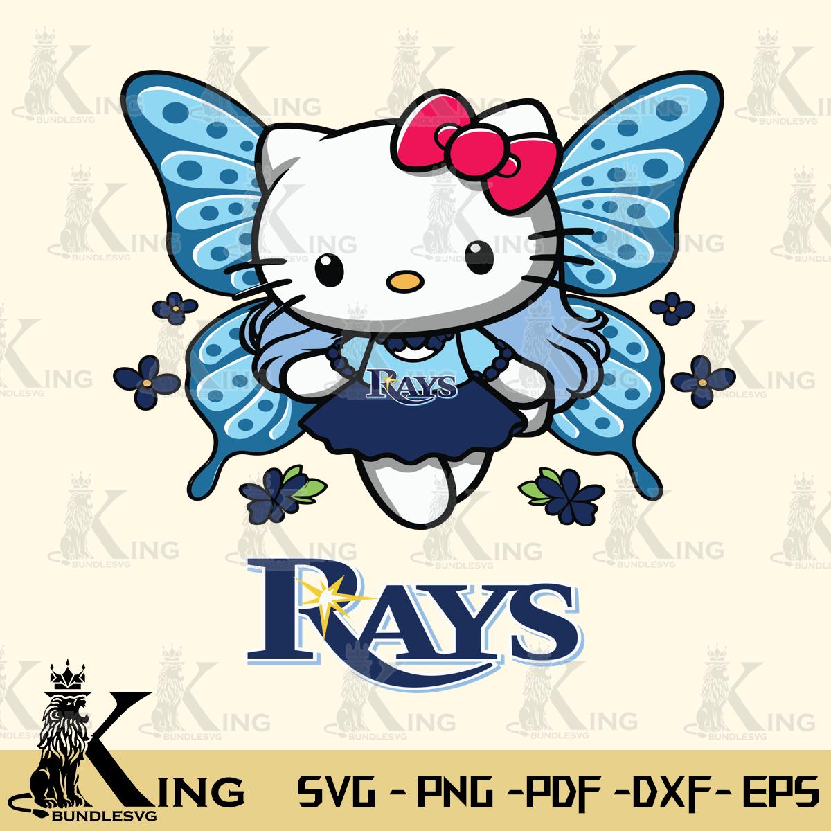 Tampa Bay Rays Butterfly Kitty Charm Svg Eps Dxf Png File, Digital Download