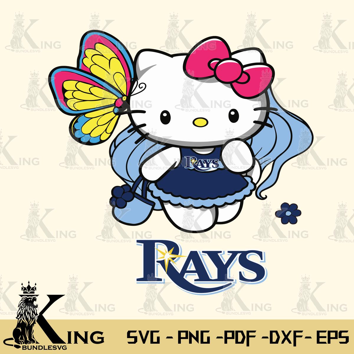 Tampa Bay Rays Kitty Cartoon Svg Eps Dxf Png File, Digital Download