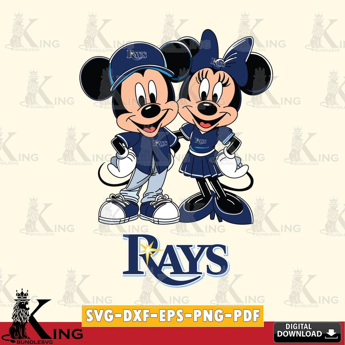 Tampa Bay Rays Mickey Minnie Mouse smile SVG file , For Cricut, File cut , Digital Download , PDF File, Cut Files