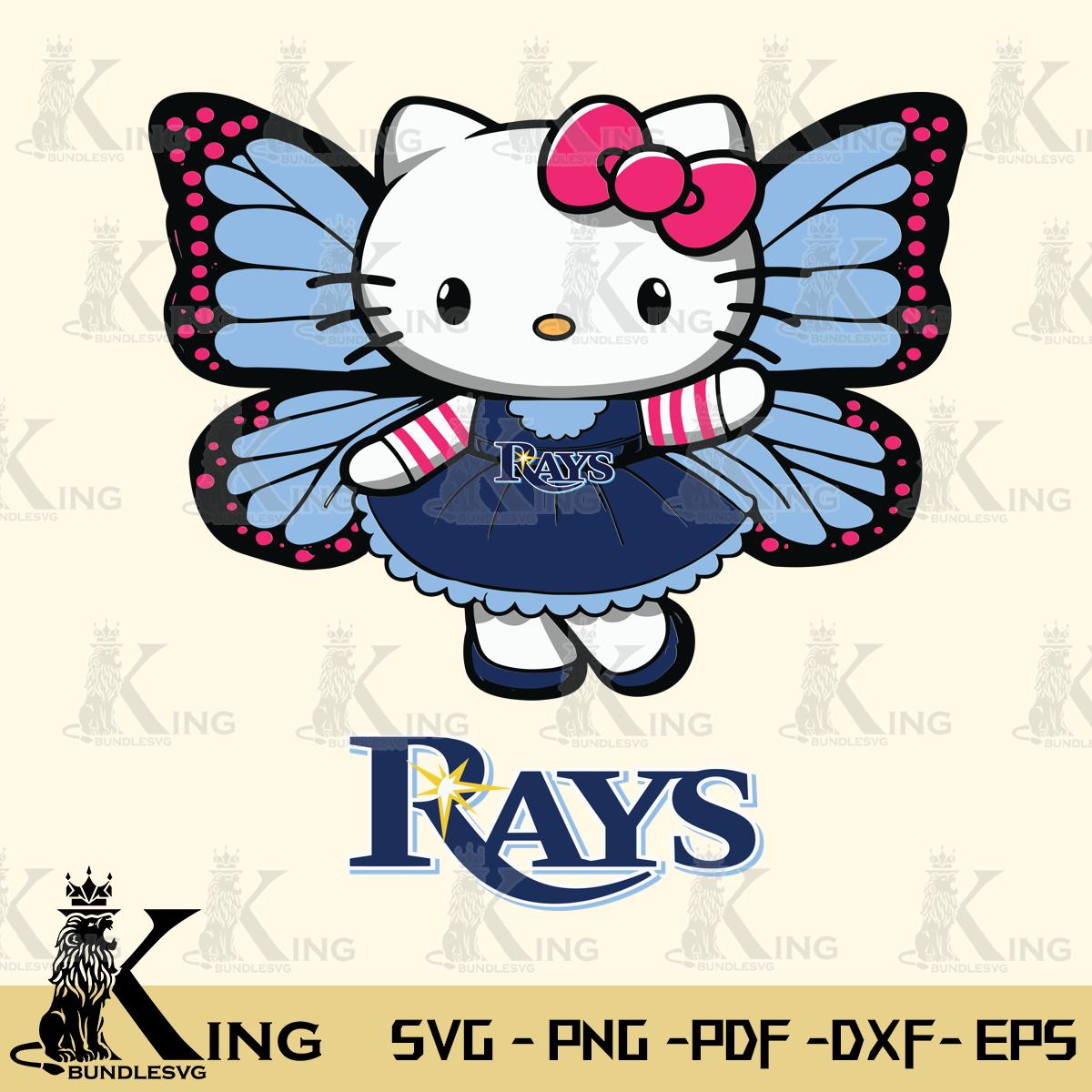 Tampa Bay Rays Whimsical Kitty Wings Svg Eps Dxf Png File, Digital Download