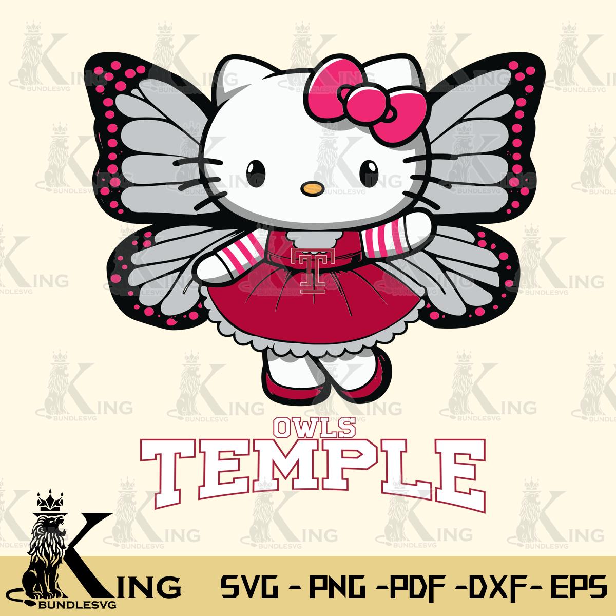 Temple Owls Whimsical Kitty Wings Svg Eps Dxf Png File, Digital Download