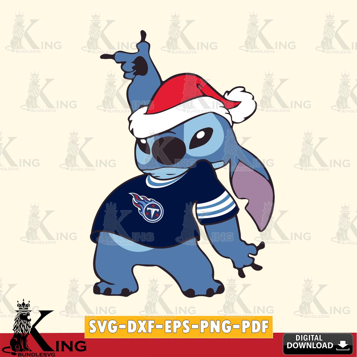 Tennessee Titans Disney Lilo & Stitch Christmas SVG, NFL for Cricut, Silhouette, Digital Download , file cut