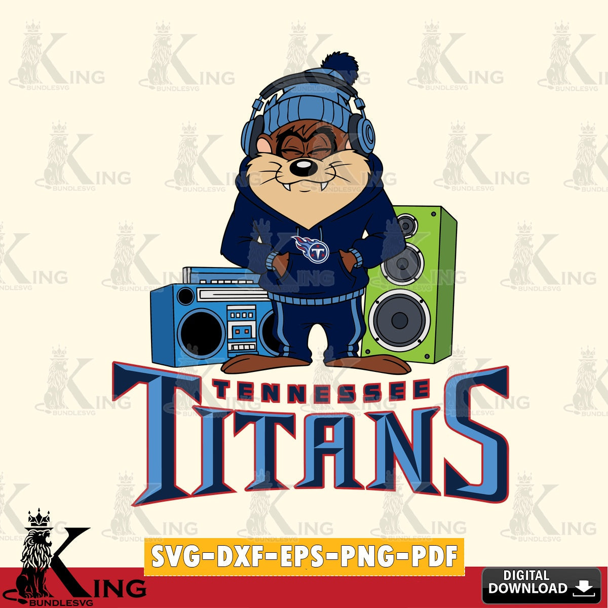 Tennessee Titans Taz Hip Hop Cut file , Digital Download , Instant Download, Looney Tunes svg, Football svg