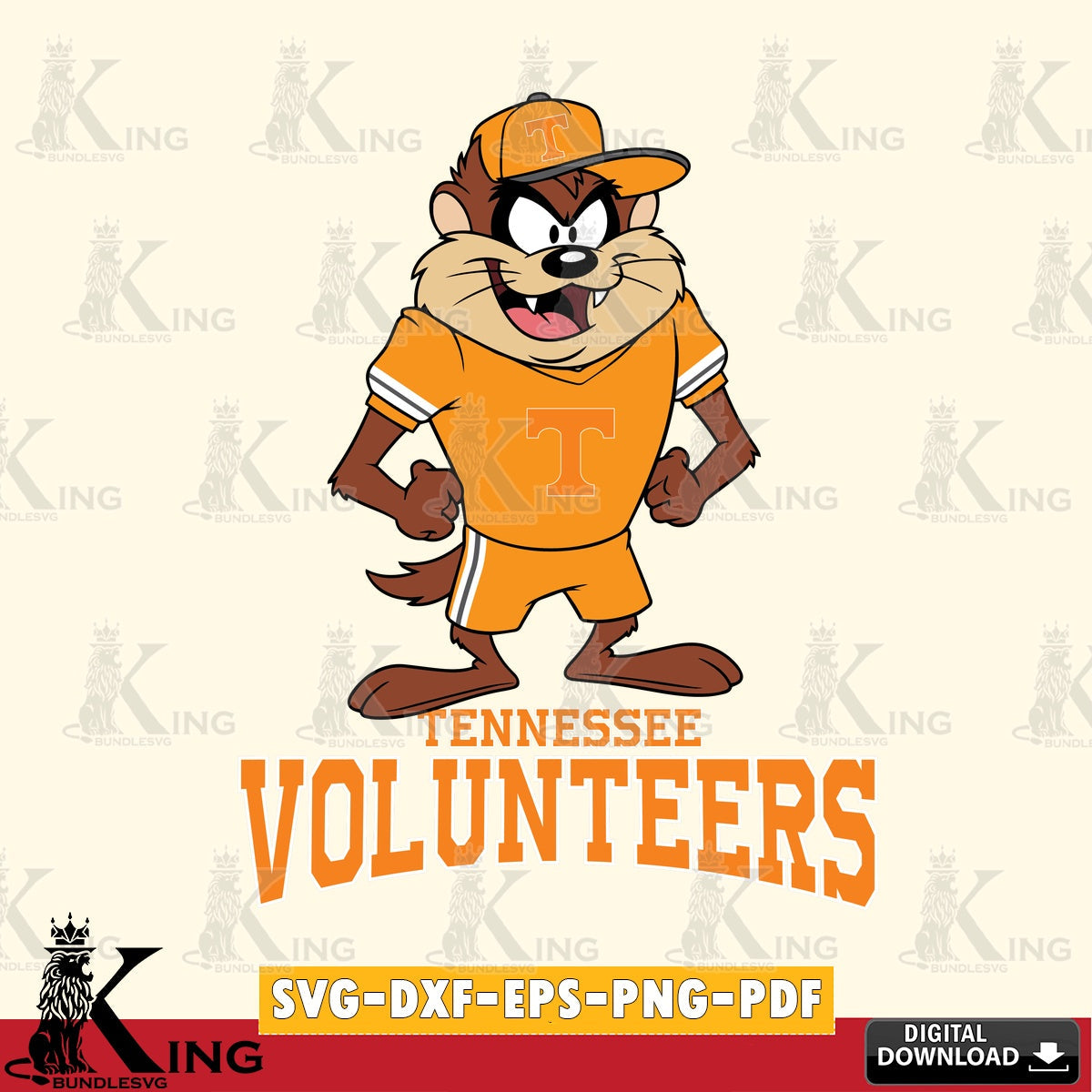 Tennessee Volunteers Taz Standing Pose SVG file, Cut file , Digital Download , Instant Download, Taz svg, NCAA svg