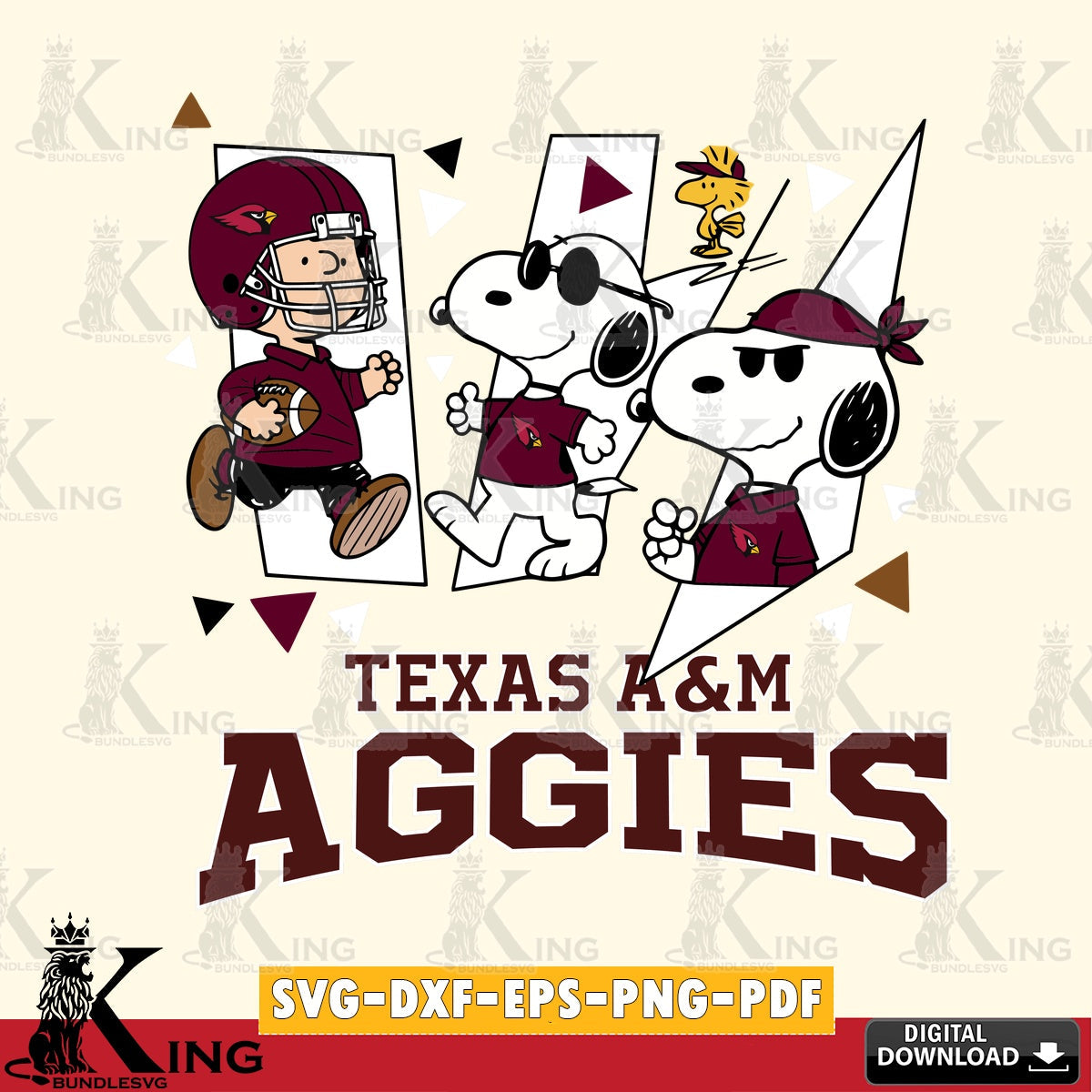 Texas A M Aggies Peanuts Joe Cool SVG, Cricut, Cut file , Digital Download , Instant Download, Peanuts svg, NCAA svg, Football svg, Sport svg