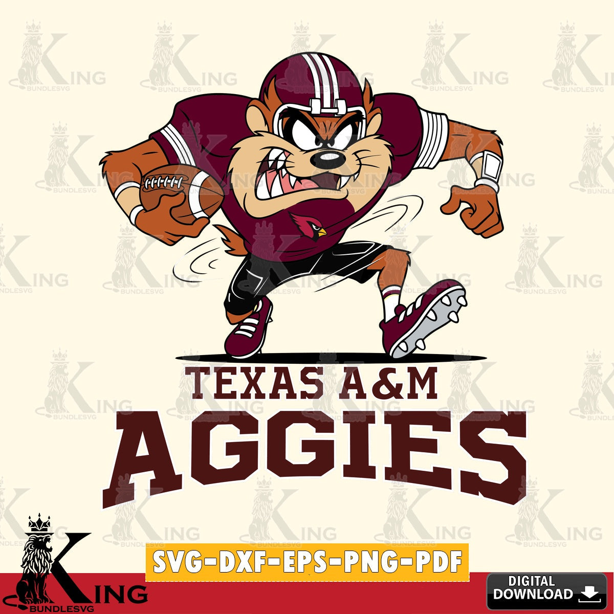 Texas A M Aggies Taz Football Helmet SVG file, Cut file , Digital Download , Instant Download, Taz svg, NCAA svg