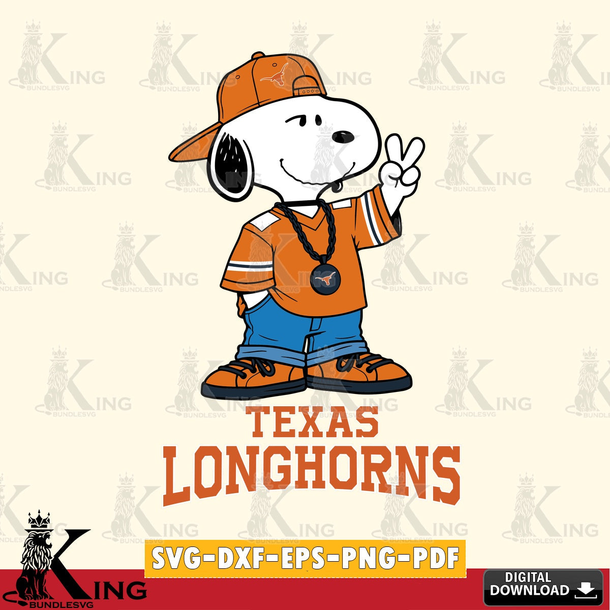Texas Longhorns Snoopy Say hi SVG, Cricut, Cut file , Digital Download , Instant Download, Peanuts svg, NCAA svg, Football svg, Sport svg