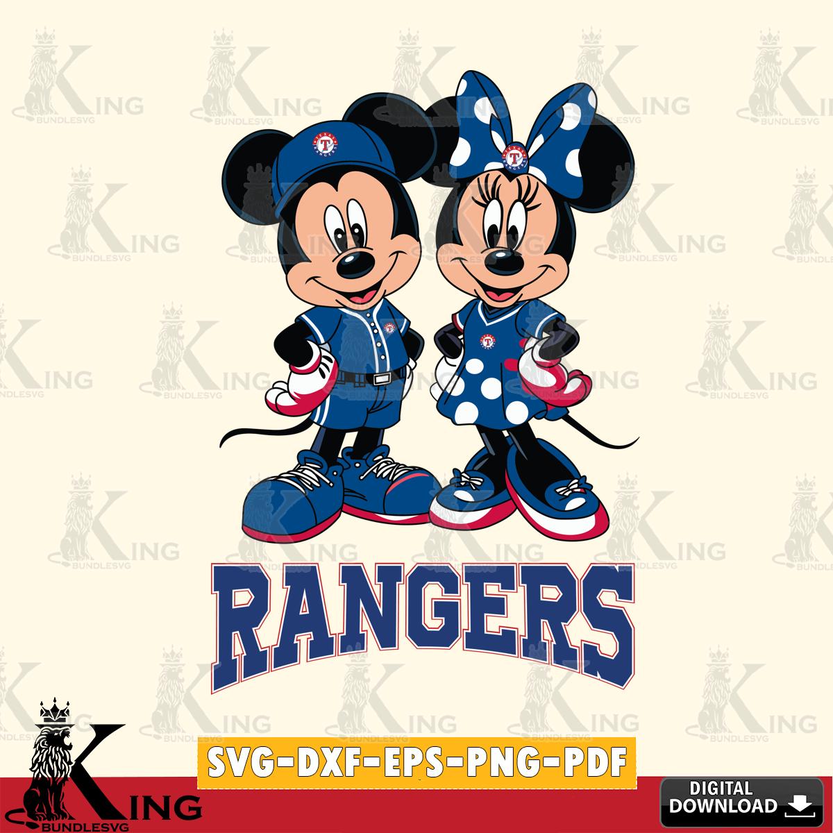 Texas Rangers Mickey Minnie Mouse couple sport SVG File, MLB for Cricut, Silhouette, Digital Download , file cut