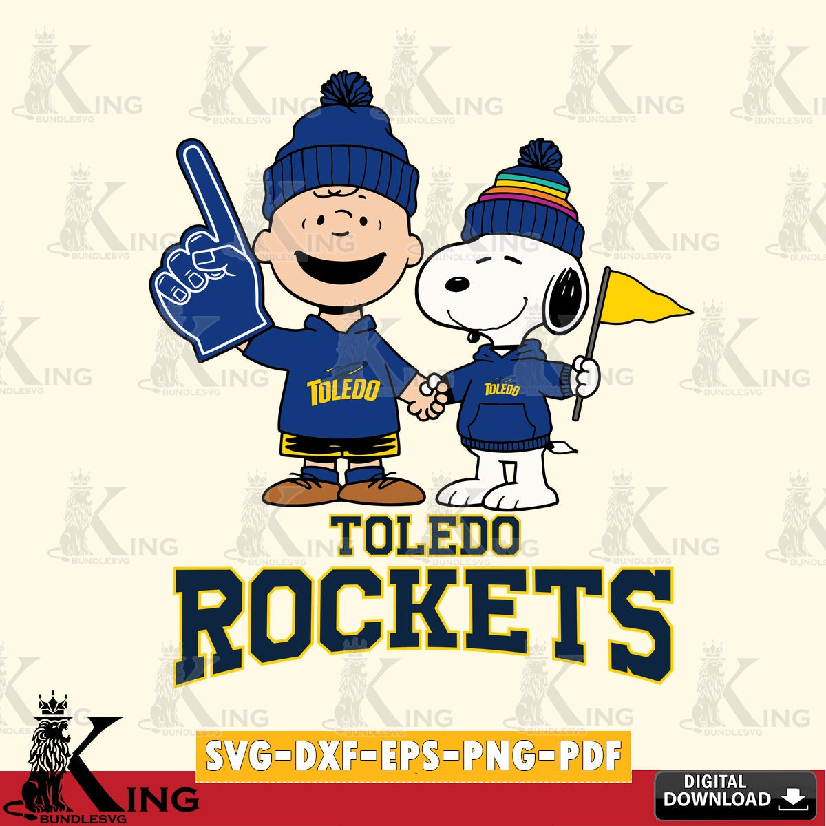 Toledo Rockets Peanuts Fan Gear SVG, Cricut, Cut file , Digital Download , Instant Download, Peanuts svg, NCAA svg, Football svg, Sport svg