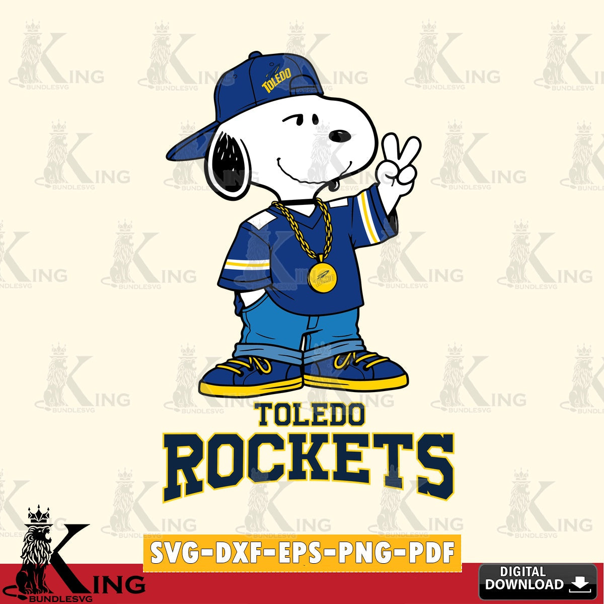 Toledo Rockets Snoopy Say hi SVG, Cricut, Cut file , Digital Download , Instant Download, Peanuts svg, NCAA svg, Football svg, Sport svg